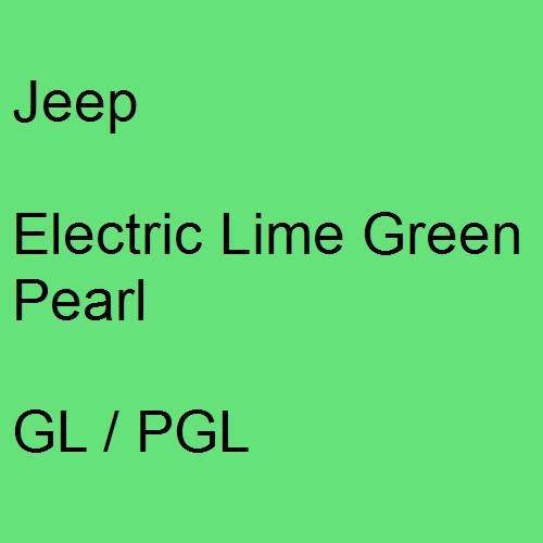 Jeep, Electric Lime Green Pearl, GL / PGL.